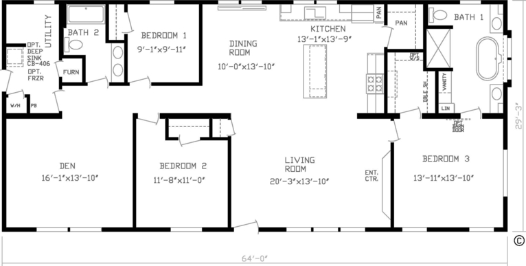 The Winchester Den Modular 184030M Modular Home from Friendship Homes ...