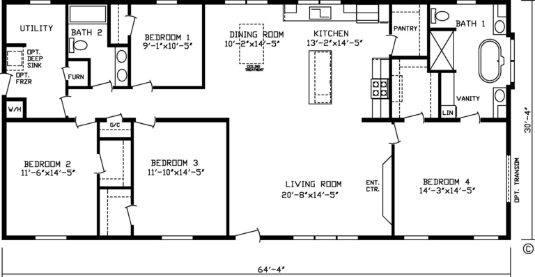 The Winchester 4 Bdrm 184028 Manufactured Home from Friendship Homes, a ...