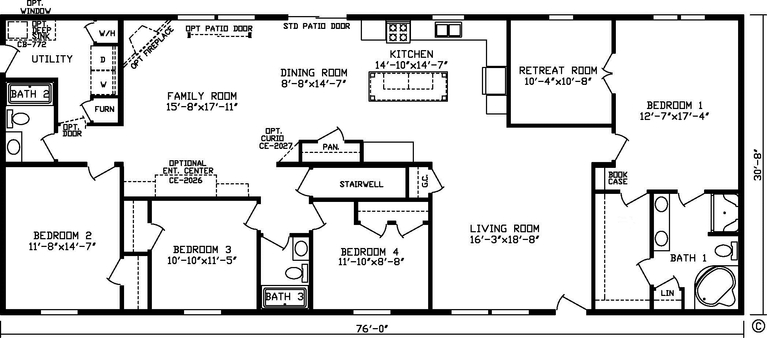 Westminster 92526K Modular Home from Fairmont Homes, a Cavco Company