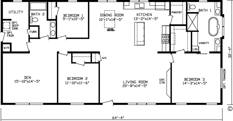 The Winchester Den 184030 Manufactured Home from Friendship Homes, a ...